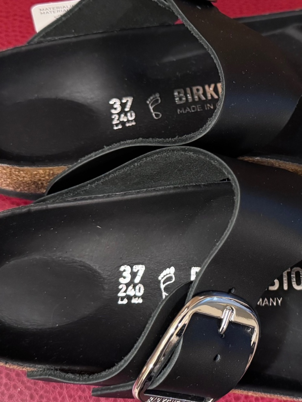 Birkenstock Gizeh Big Buckle Oiled Leather Sandal - Black - Size 37 - Picture 7 of 8